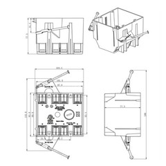 2-Gang New Work Electrical Outlet/Switch Box 32 Cu In ETL Certified Double Gang