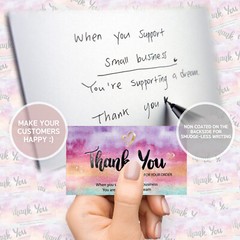 Thank You Cards Small Business (3.5 x 2 Inches – 100 pcs, 300GSM) by Modern 5th