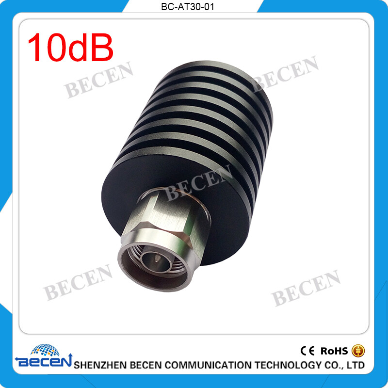 Fixed Attenuator 30W N 10dB Attenuator Plug male to Jack female 30 Watt DC-3Ghz