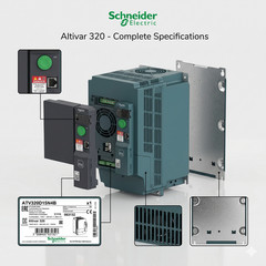 SCHNEIDER ELECTRIC ALTIVAR 320 VFD ATV320D15N4B AC SPEED DRIVE 15KW 20HP 3PHASE