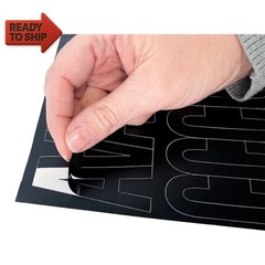 3″ Vinyl Self-Adhesive Black Letters and Numbers Kit, 184 Pieces