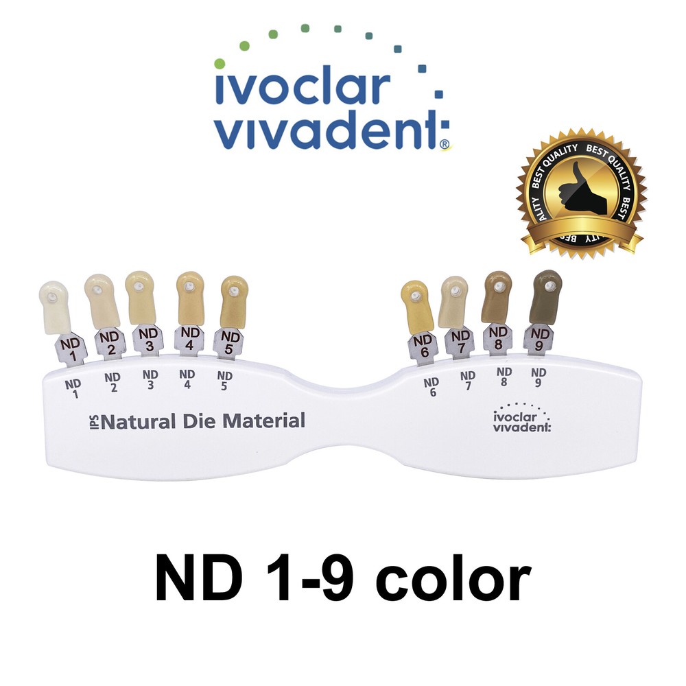 Dental IPS Natural Die Material Shade Guide Ivoclar Vivadent ND1-9 Abutment