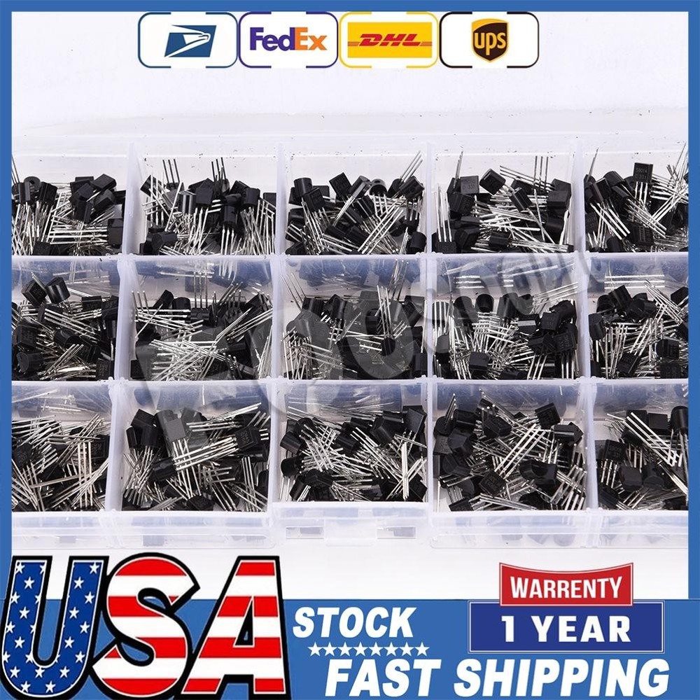 TO-92 Assortment NPN PNP DIY kit 15 value 600pcs Transistor