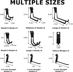 Slatwall Accessories 22 Pack Heavy Duty Steel Slatwall Hooks Garage Tool Hangers