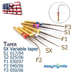 Dental Endo Rotary Files X-Pro Gold Taper NITI Root Canal Files 21/25/31MM 6Pcs