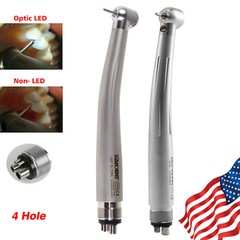LED E-generator Fiber Optic /No-LED High Speed Handpiece 4Hole Turbine CE Dental