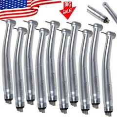 10pcs NSK PANA MAX Style Dental High Speed Handpiece Turbine Push Button 4 Hole