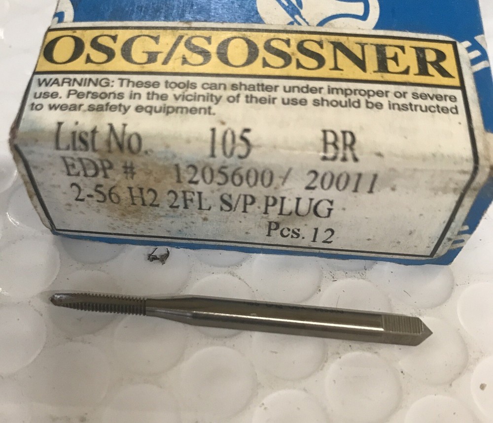 OSG 2-56 H2 2FL S/P PLUG BR Tap New!! Qty 1