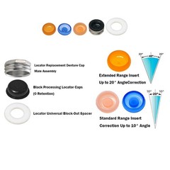 US 4Pcs Dental Overdenture Retention Caps For Locator Abutment Implant Inserts