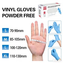 Blue Vinyl Synmax Exam Gloves Latex Free Powder Free Disposable Gloves 100pcs