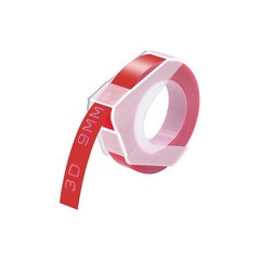 3D Emobssing Tape White on Red 520102 For Dymo Organizer Xpress Label Maker 9mm