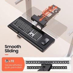 Klearlook Upgraded Ergonomic Keyboard Tray Under Desk, Adjustable Sliding