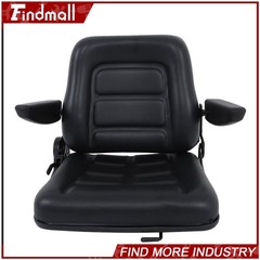 Findmall Universal Lawn Mower Forklift Tractor Seat W/ Sliding Track Armrest
