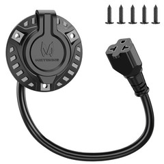 20A 125V AC Port Plug,5-in-1 Adapter RV Shore Power Inlet Socket Electrical Plug