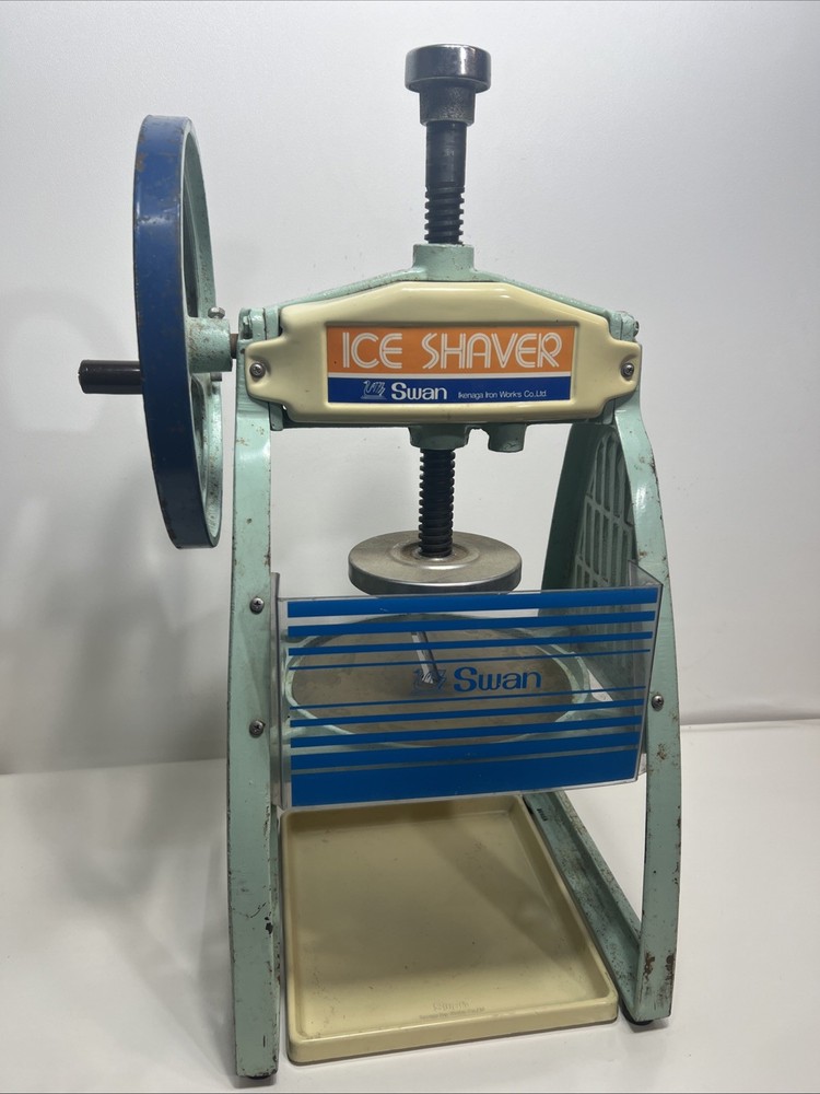 Swan Si-2 Ice Shaver Cast Iron Ikenaga Iron Works Rare Complete Manual Crank
