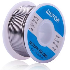 AUSTOR 60-40 Tin Lead Rosin Core Solder Wire for Electrical Soldering (1.5mm, 10