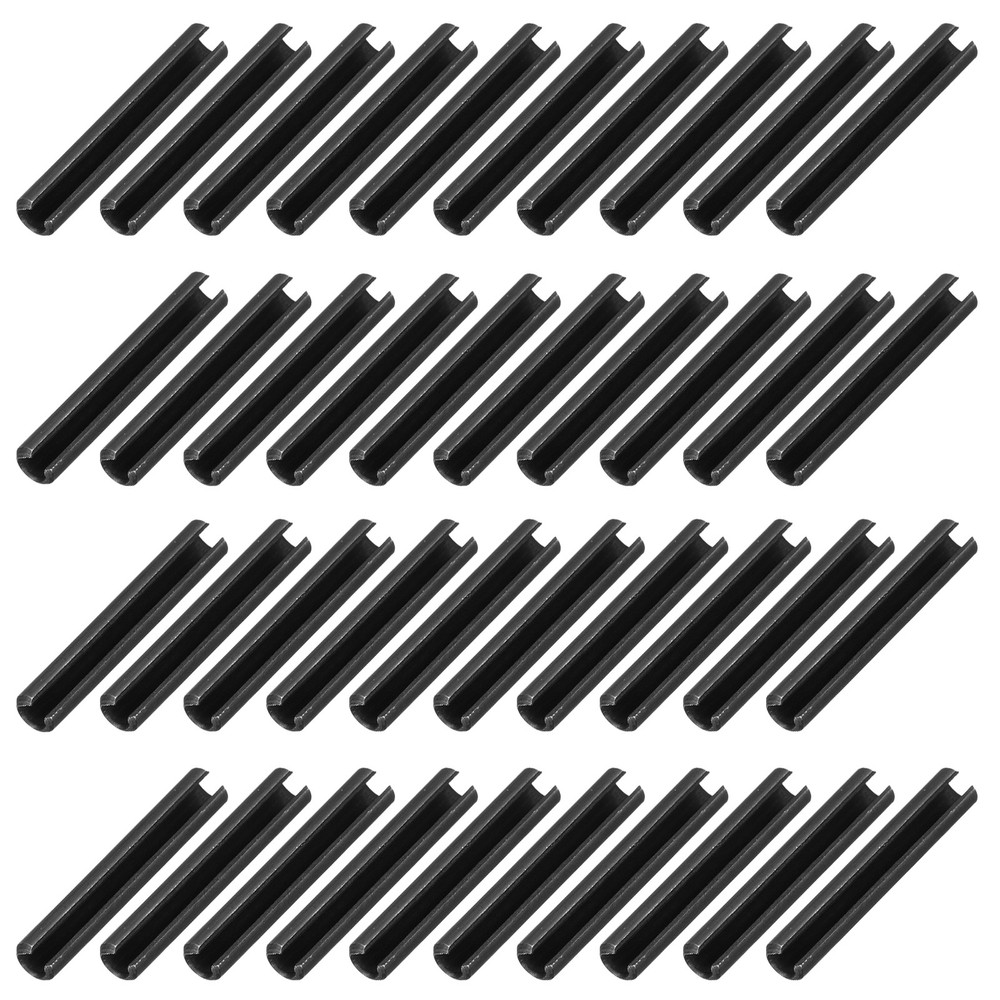 120Pcs Roll Pins 7/50 Inch(3.5mm) Dia. 4/5 Inch(20mm) Length 65Mn Steel, Black