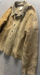Vintage Weldmark Cowhide Leather Welding Jacket Brown Size L Back Buckle