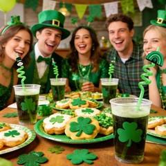 NIEITRK 8Pcs St. Patrick’s Day Shamrock 11*6inch, ASaint