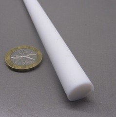 Teflon PTFE Virgin White Rods (1/2) .500″ Diameter x 12″ Long, 2 Pcs, 2 Ft Total