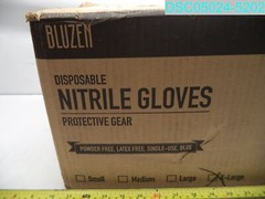 QTY=1000: BLUZEN Disposable Blue Nitrile Gloves X-Large Size