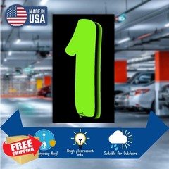 Versa-Tags 36 Number One 1 Pricing Stickers 7.5-Inch Green Black Windshield