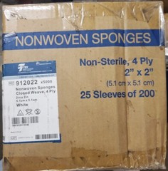 2″ x 2″ 4-ply Non-Sterile Non-Woven Sponges Case of 5000 Tidi 912022