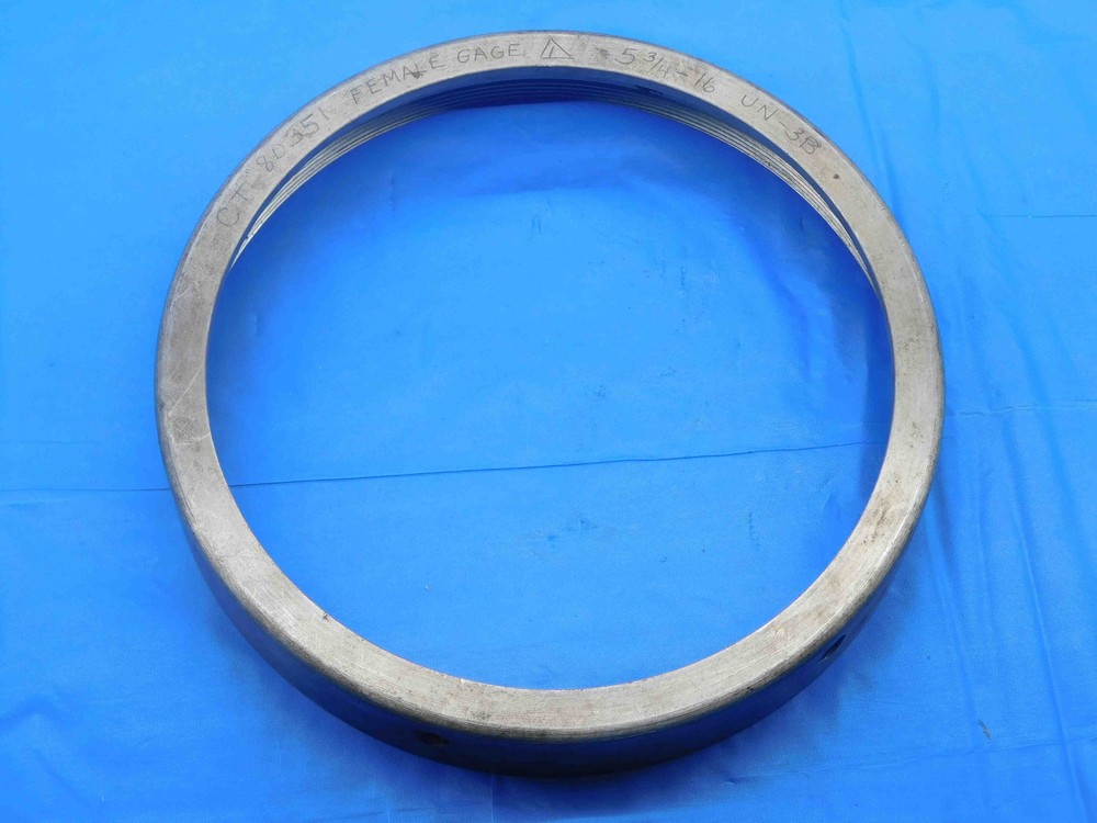 SHOP MADE 5 3/4 16 UN 3A SOLID THREAD RING GAGE 5.75 5.750 5 3/4″-16 INSPECTION