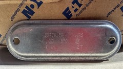 40x Pack Eaton Crouse-Hinds 370 Form-7 Sheet Steel 1″ Blank Conduit Body Covers