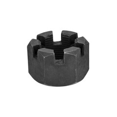 M30 x 2mm Hexagon Slotted Nut Black Carbon Steel Hex Nuts