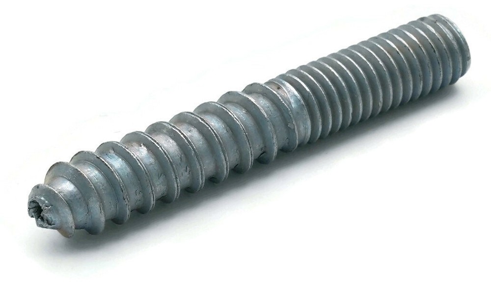 Zinc Plated Steel Hanger Bolts #8-32 Machine Thread With Lag Screw Threading
