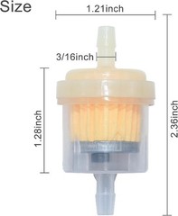 3/16 Inch Magnetic Inline Fuel Filters for Motorcycle, ATV, Quad, Go Kart, Small
