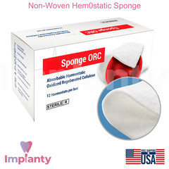 Non-Woven Hem0static Dental Sponge 12pcs Natural Layered 25x51mm Pads