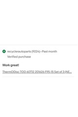 ThermODisc TOD 60T12 201626 F95-15 Set of 3 (NEW) No Box Free Same Day Shipping