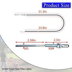 30588 Front Tine Tiller Cable Compatible with Earthquake 20908 20970 Tiller,…