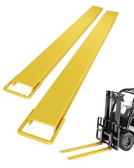 72″Fork Extensions, 4.5” Width Pallet Fork, 1 Pair Heavy Duty Steel, Yellow