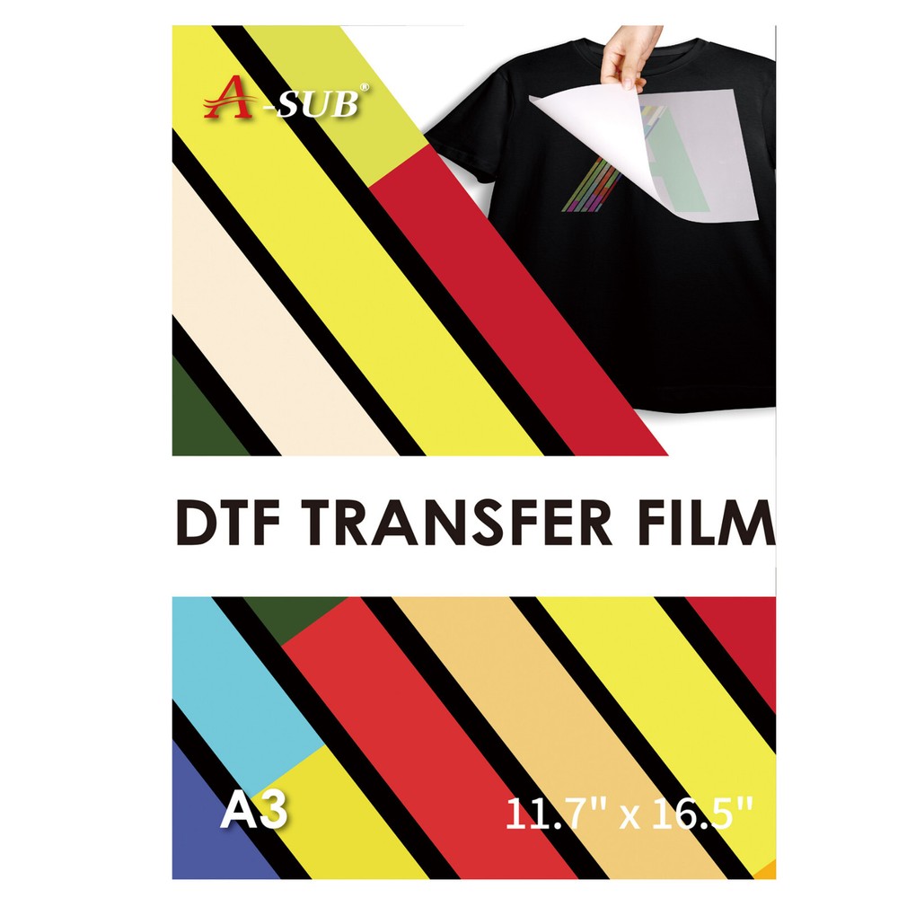 A-SUB DTF Transfer Film A3 Direct to Film Sublimation Paper for Dark 11×17 30 Sh