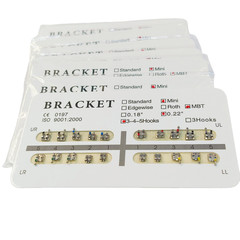 20Pcs Dental One Piece Brackets Mini/Standard Roth/MBT/Edgewise 018/022 Hooks