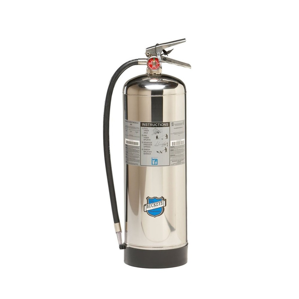 Buckeye 50000 Stainless Steel Water Pressurized Hand Held Fire Extinguisher w…