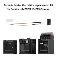 2 Pack Ceramic Heater & Thermistor Kits for Bambu Lab P1P/P1S, 24V 48W…