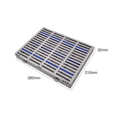 Dental Autoclavable Sterilization Cassette Rack Box Tray for 5/10/20 Instrument