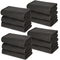 12 Heavy Duty Moving Packing Blankets Ultra Thick Pro 72″ x 80″ Furniture Pads