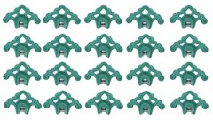 20 PLASTIC GREEN Roof Ice Guard Snow Guard Stops for Standing Seam Metal Roofing