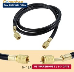 59″ R410A AC Charging Hoses 800 PSI 1/4″ SAE for R22 R134A R12 HVAC Systems 3pcs