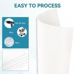 5 Pack White Plastic Sheets 8X12X0.04In Flexible High Tensile Plastic Sheets Har
