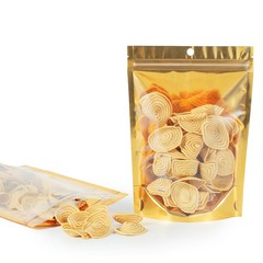 Clear Front Multi Color Small Foil Zip Pouch Custom Storage Candy Pouch Stand Up