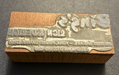 pins’s signs and design york PA | Vintage letterpress printing block