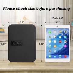 20 Key Storage Lock Box, Wall Mount Key Cabinet with Combination Lock, 7.87 X 6.