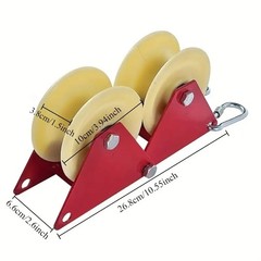 90 Degree Angle Lifting Pulley System Roof Top Rope Block & Tackle Pulley System