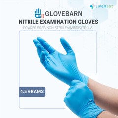 GLOVEBARN Nitrile Exam Gloves 5 MIL – Case of 1000, Powder – Latex Free